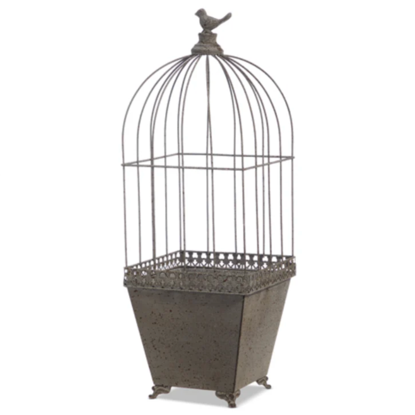 Antique Bird Finial Cloche, 23"