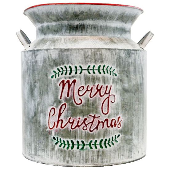 Metal Milk Can, 11.75"-Simple and Grand-Simple and Grand