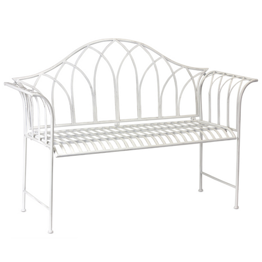 Garden Bench, 51.5"-Seasonal Decor-Simple and Grand-White-Simple and Grand