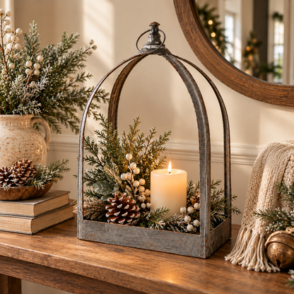 Metal Display Lantern, 20.5"