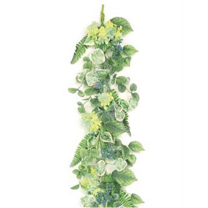Sage & Hydrangea Faux Garland, 60"