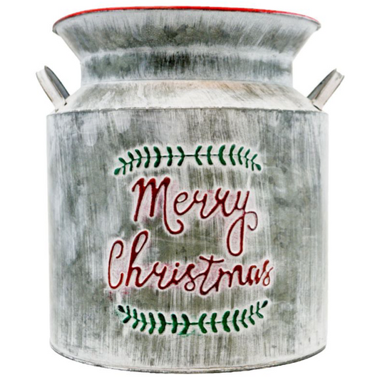 Metal Milk Can, 11.75"-Simple and Grand-Simple and Grand