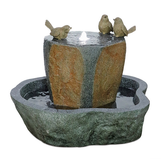 Bird Water Fountain, 22"-Simple and Grand-Simple and Grand