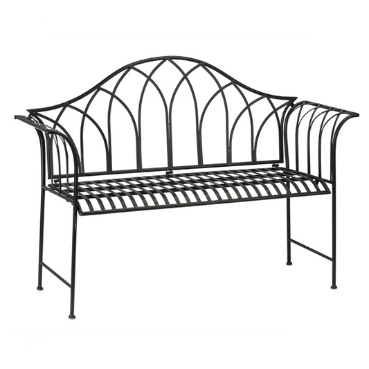 Garden Bench, 51.5"-Seasonal Decor-Simple and Grand-Black-Simple and Grand