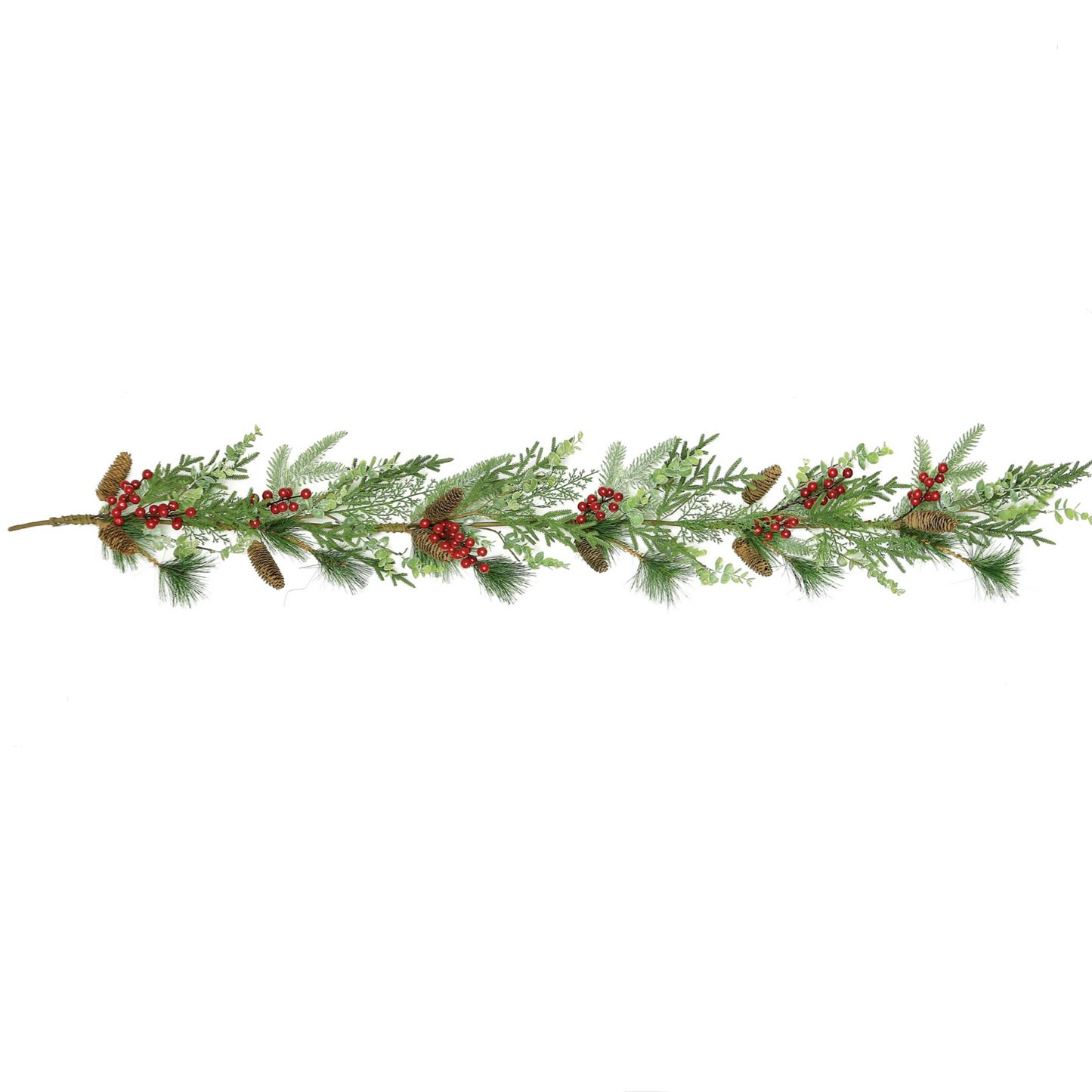 Berry, Cedar & Pine Artificial Garland, 60"-Seasonal Decor-Simple and Grand-Simple and Grand