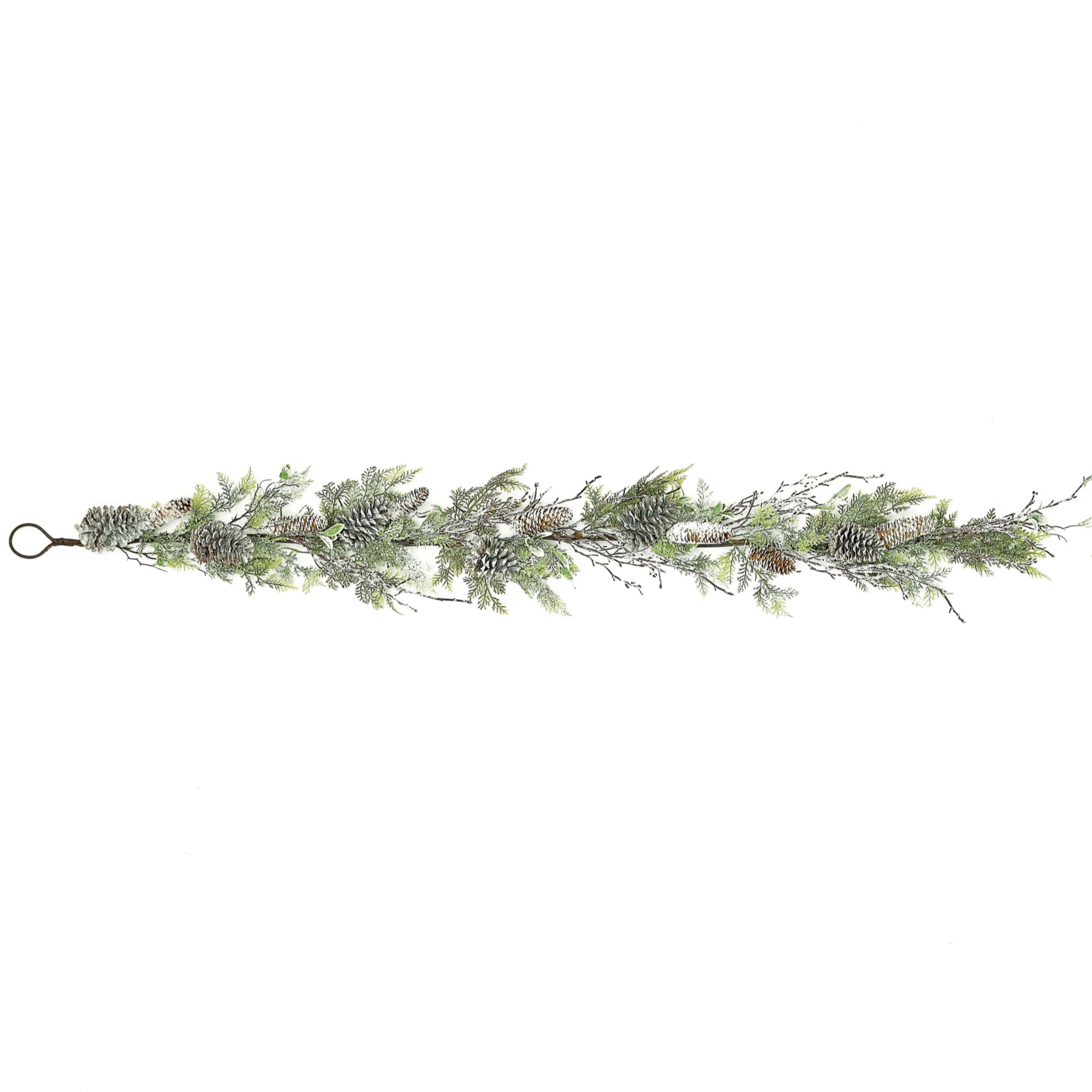 Frosted Mixed Artificial Garland, 72"-Seasonal Decor-Simple and Grand-Simple and Grand