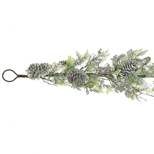 Frosted Mixed Artificial Garland, 72"-Seasonal Decor-Simple and Grand-Simple and Grand